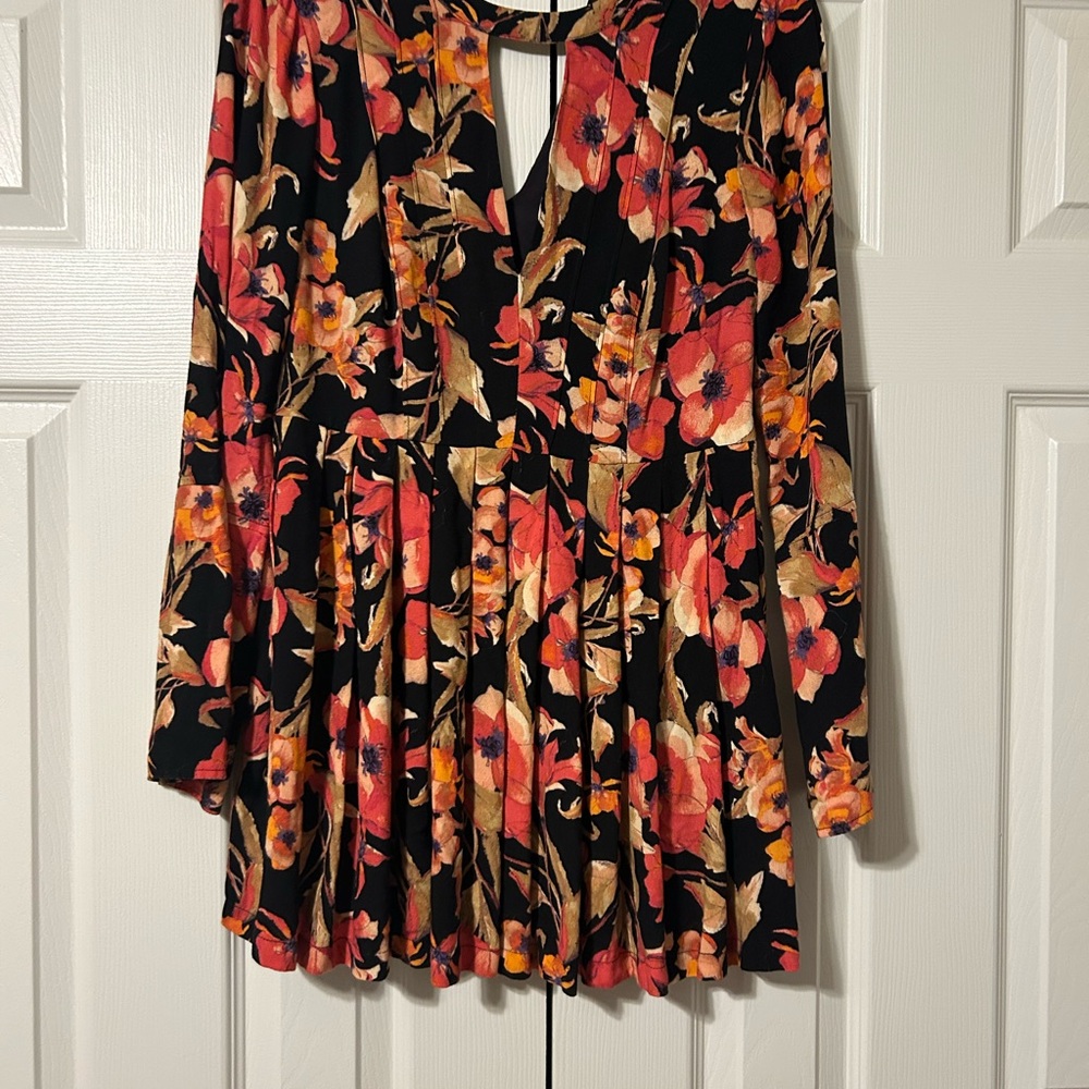 Free People Size 6 Multicolor Floral Dress – Flowy Boho Summer Spring